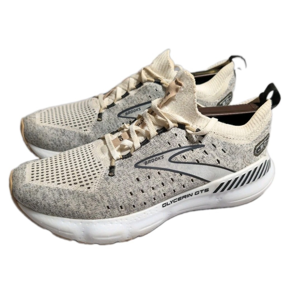 Brooks Glycerin StealthFit 20 Running Shoes Womens 9.5 B Cream 120372-1B-163